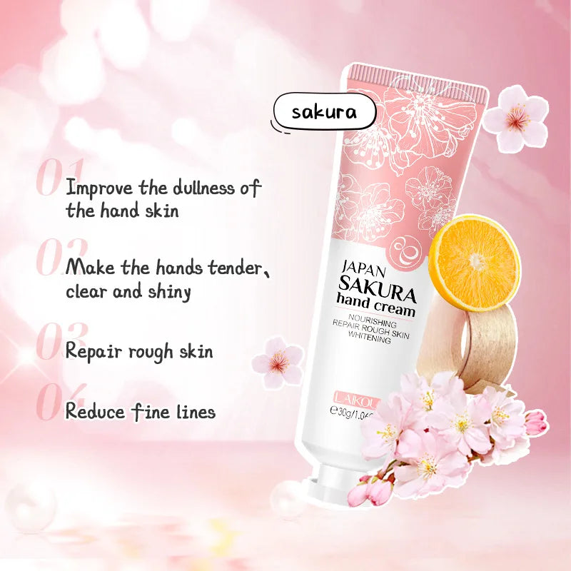 LAIKOU Japan Sakura Hand Cream Lotion For Women Moisturizing