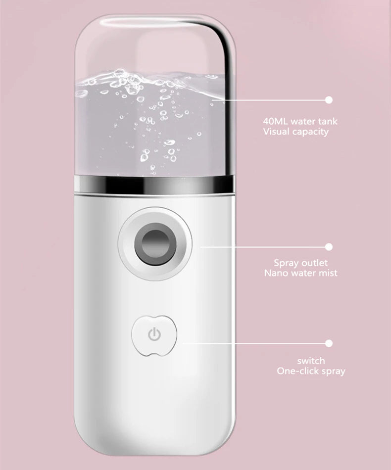 Skin Care Facial Sprayer Nano Mist Facial Steamer Beauty Instrument